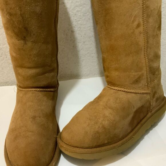 UGG Women's Pull On Sheepskin Warm Classic Tall II Boot, 1016224 - Chestnut 9/40 - Picture 8 of 14